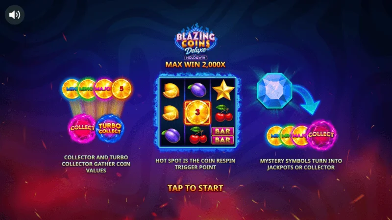 Blazing Coins Deluxe menuja kryesore